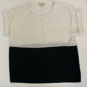 EUC GIANNI BINI Girl Contrast Sheath Top